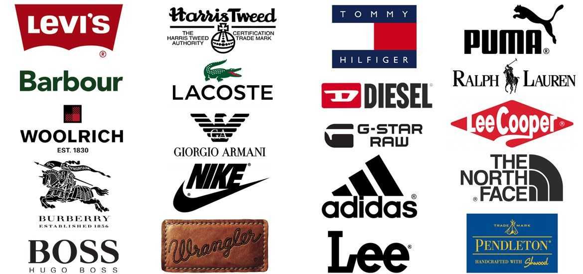 Все брендовые логотипы одежды