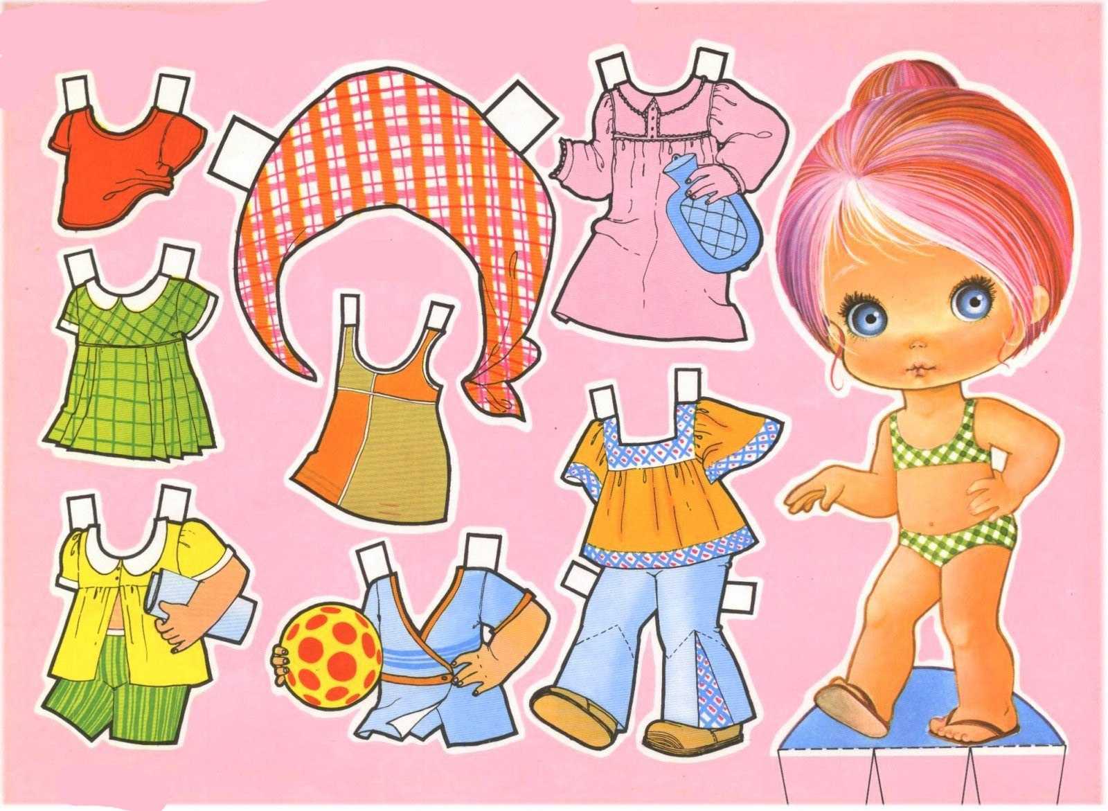 Нарисованные куклы с одеждой