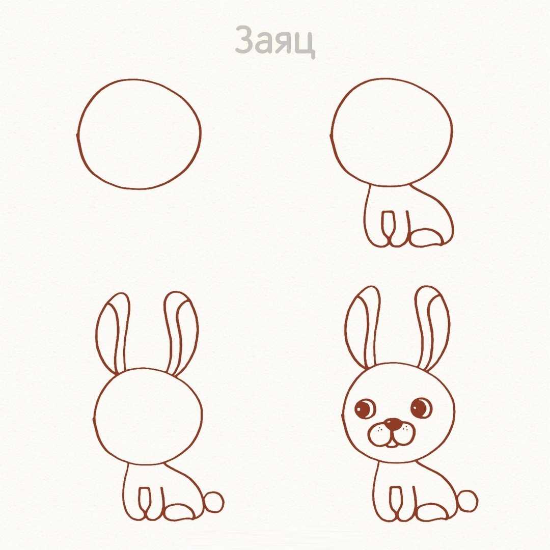 Как просто нарисовать животных с детьми – поэтапные схемы на baragozik.ru