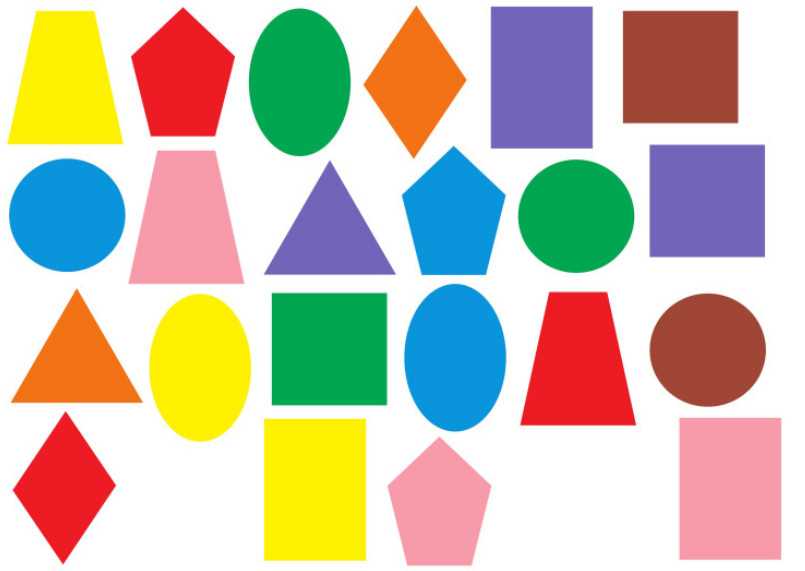 Рисунок из геометрических фигур для детей: 1 класс, 2 класс (круг, овал, квадрат, треугольник и многоугольник)