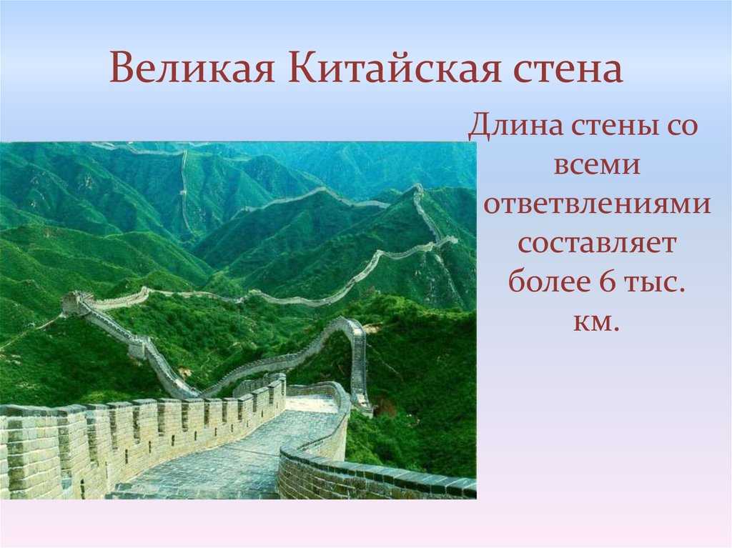 Великая китайская стена на карте, длина в милях и км, интересные факты и история строительства